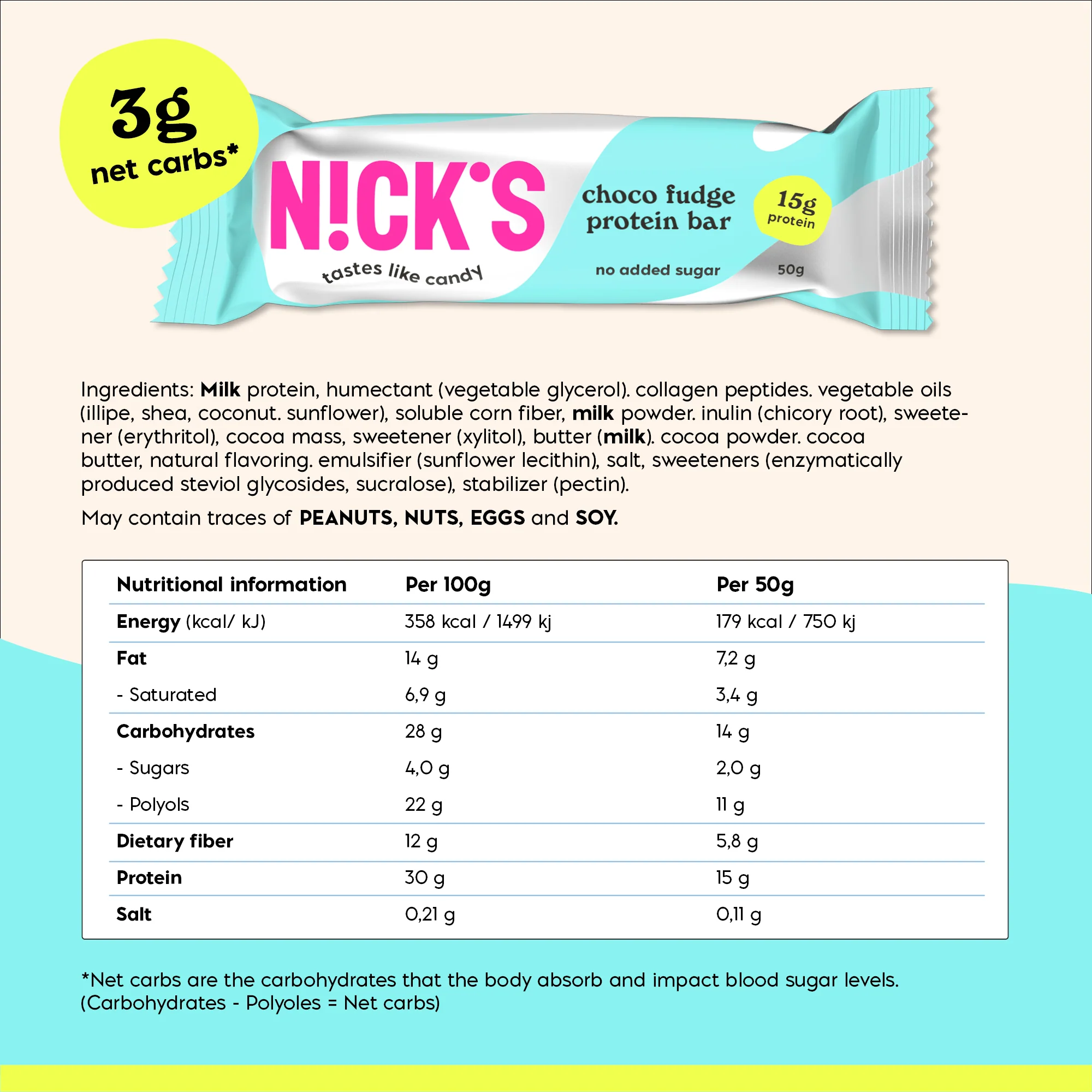 Protein bar choco fudge 12 x 50g - Image 5