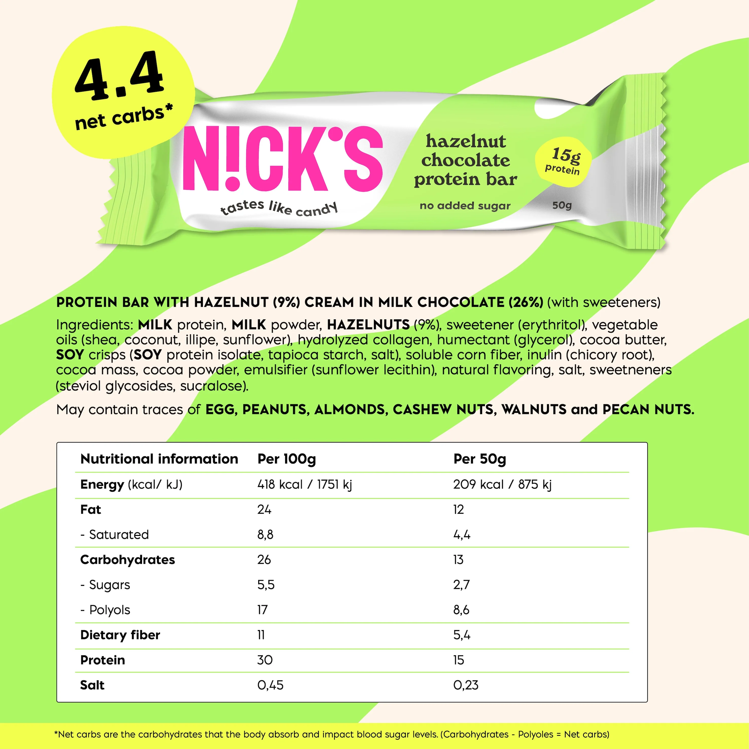 Protein bar hazelnut chocolate 12 x 50g - Image 5