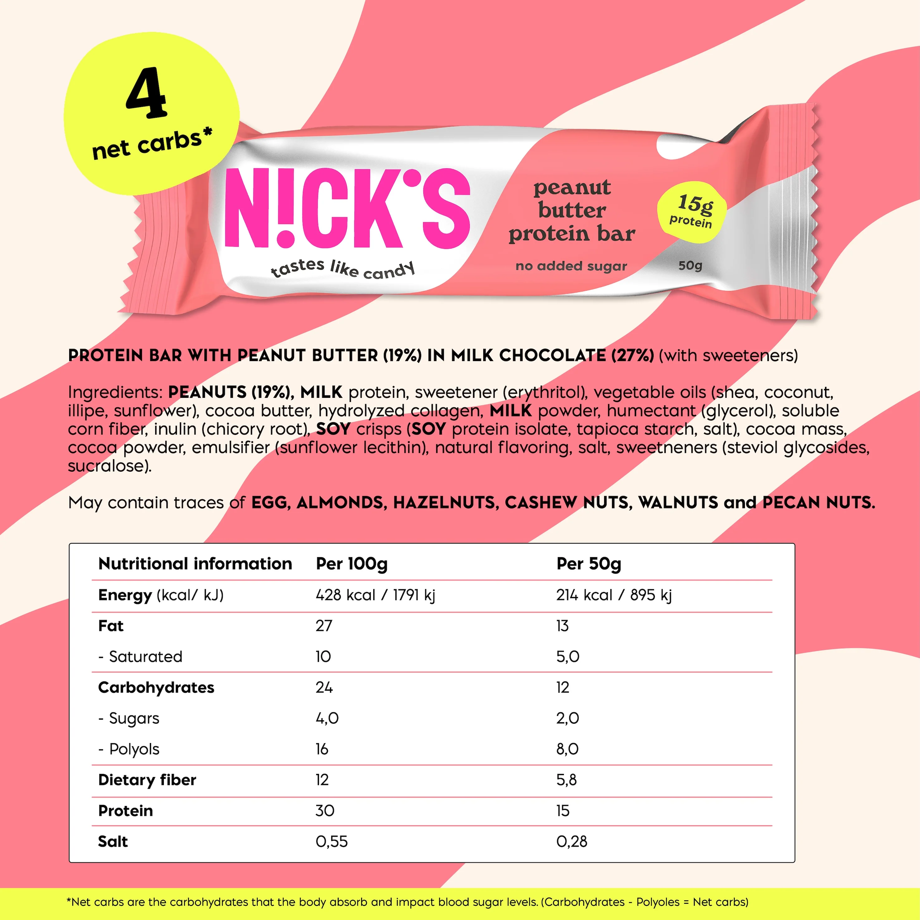 Protein bar peanut butter 12 x 50g - Image 5