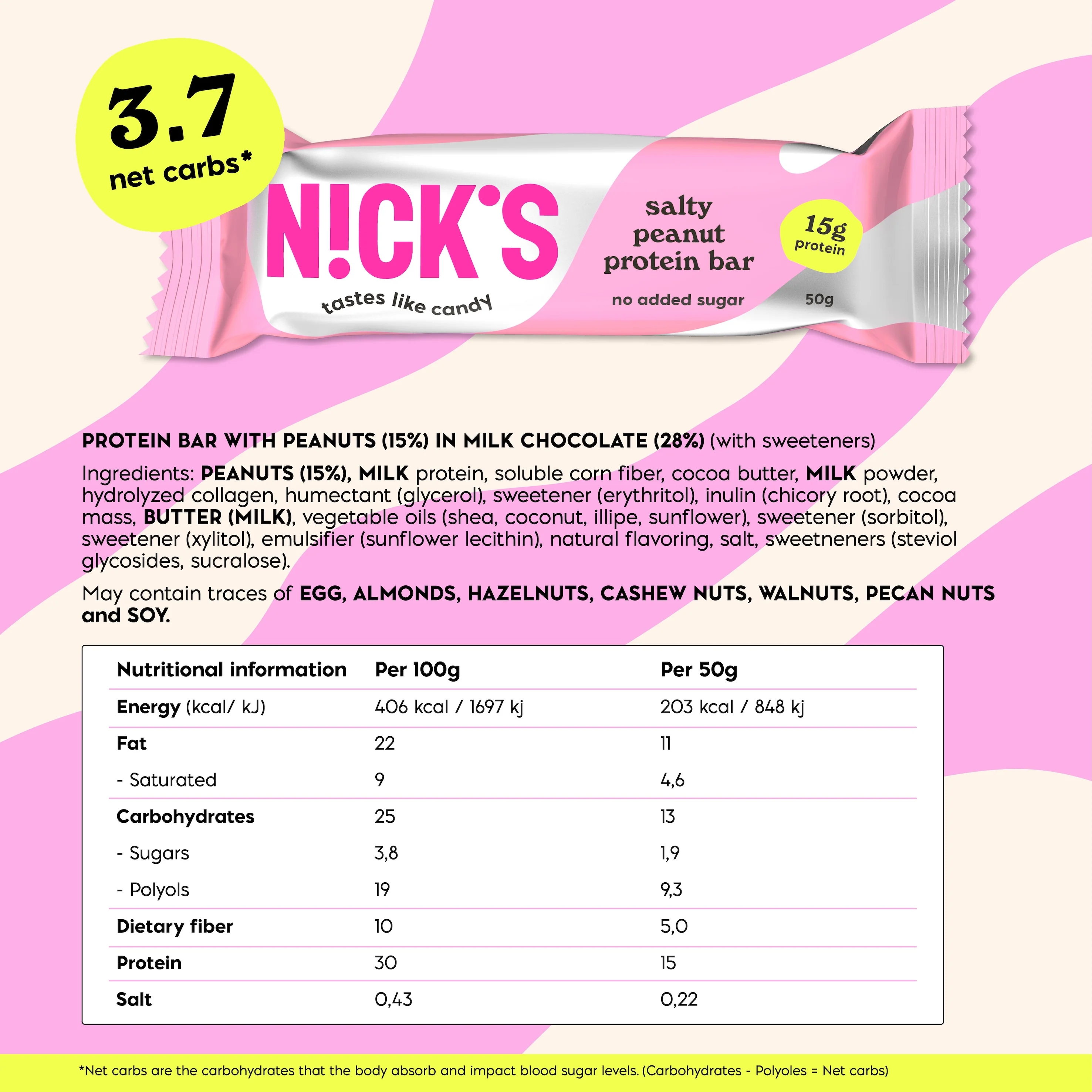 Protein bar salty peanut 12 x 50g - Image 5